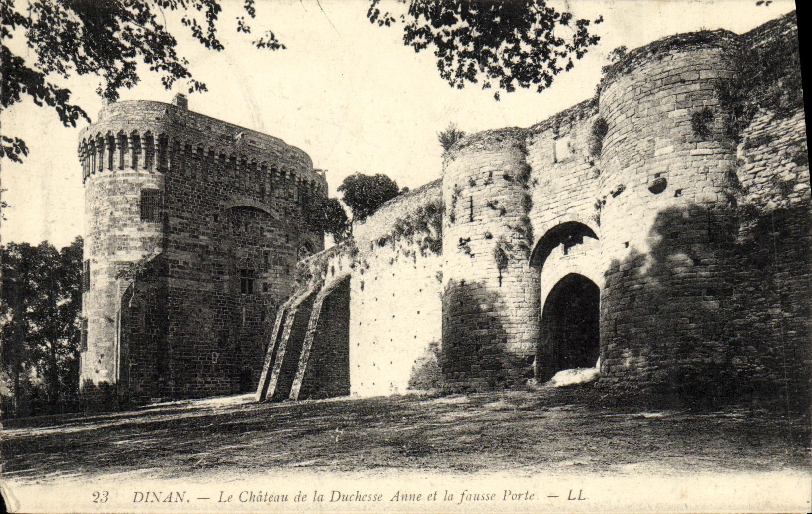 CPA Dinan Le Chateau de La Duchesse Anne et la Fausse Porte