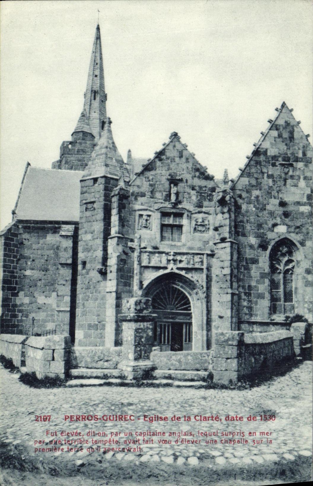 CPA Perros Guirec Eglise de la Clarte