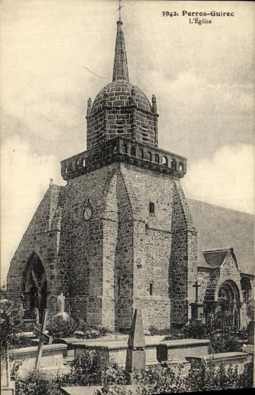 CPA Perros Guirec L Eglise