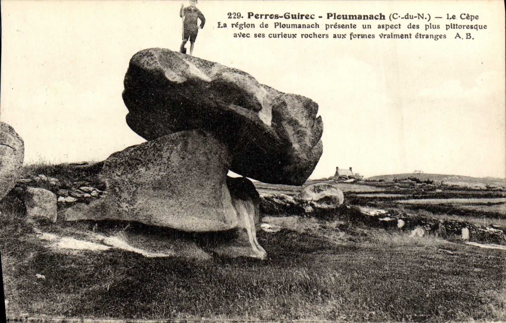 CPA Perros Guirec Ploumanach Le Cepe La region de Ploumanach presente un aspect des plus Pittoresque avec ses curieux