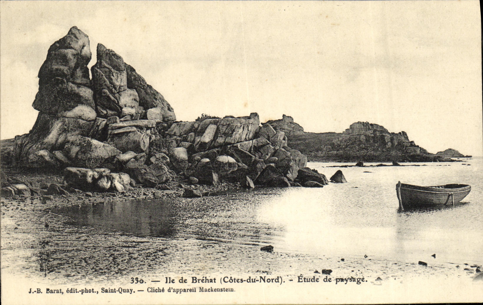 VINTAGE POSTCARD Island of Brehat Details of Landscape