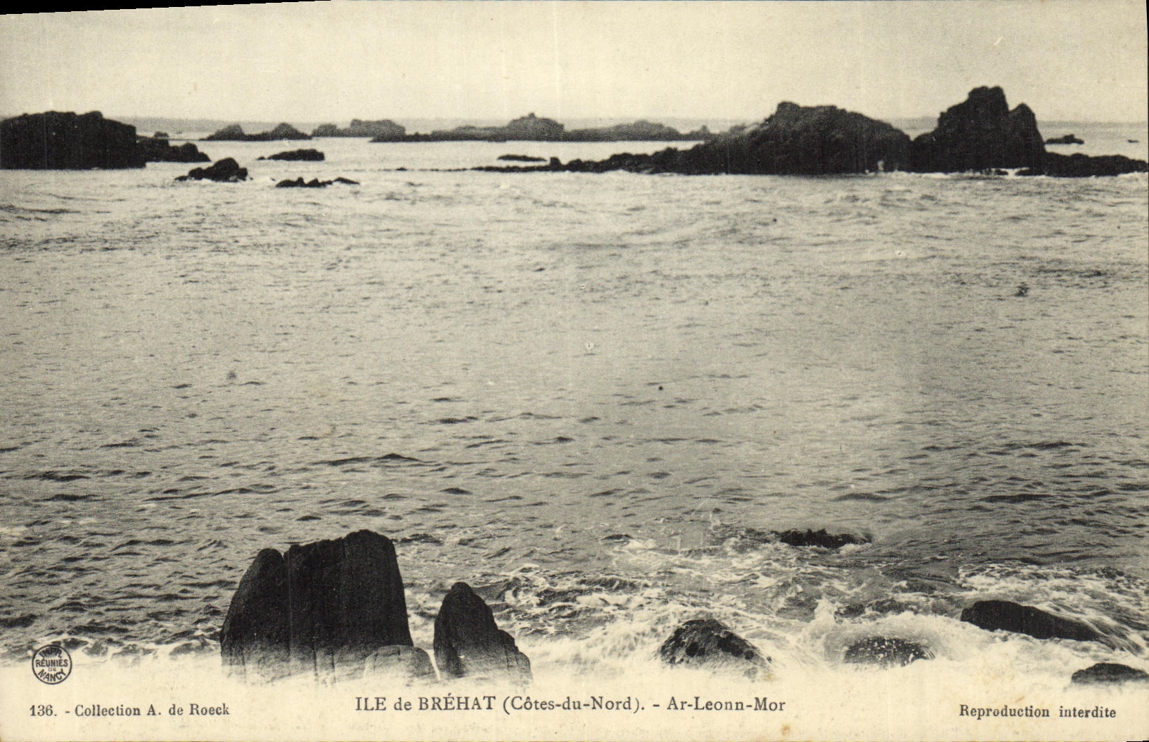 VINTAGE POSTCARD Island of Brehat Ar Leon Mor