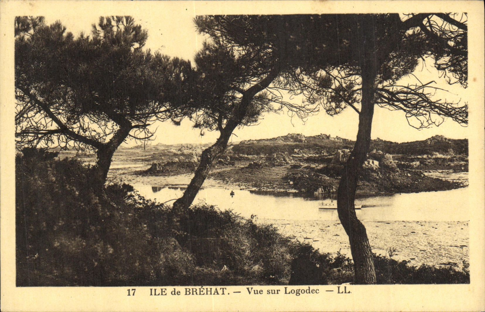 VINTAGE POSTCARD Island of Brehat Seen On Logodec