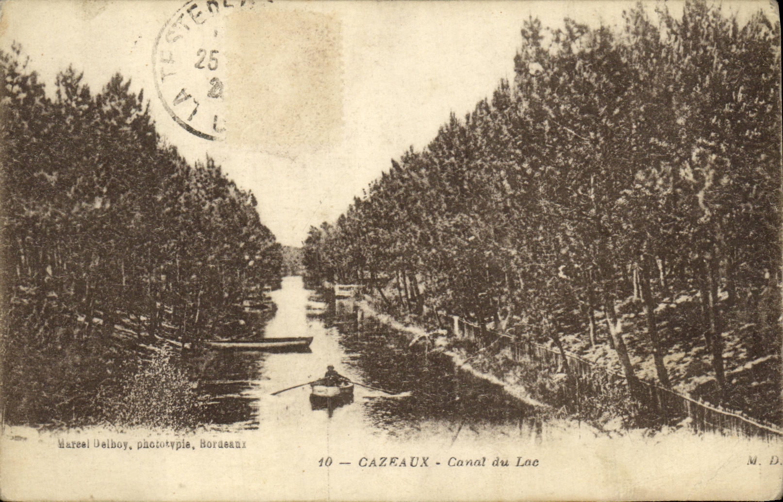 VINTAGE POSTCARD Cazeaux Canal of the Lake