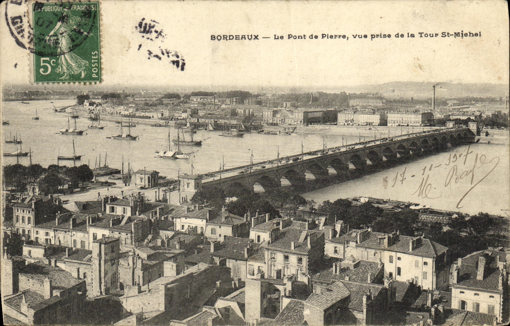 CPA Bordeaux Le Pont de Plerre Vue prise de la Tour St Michel