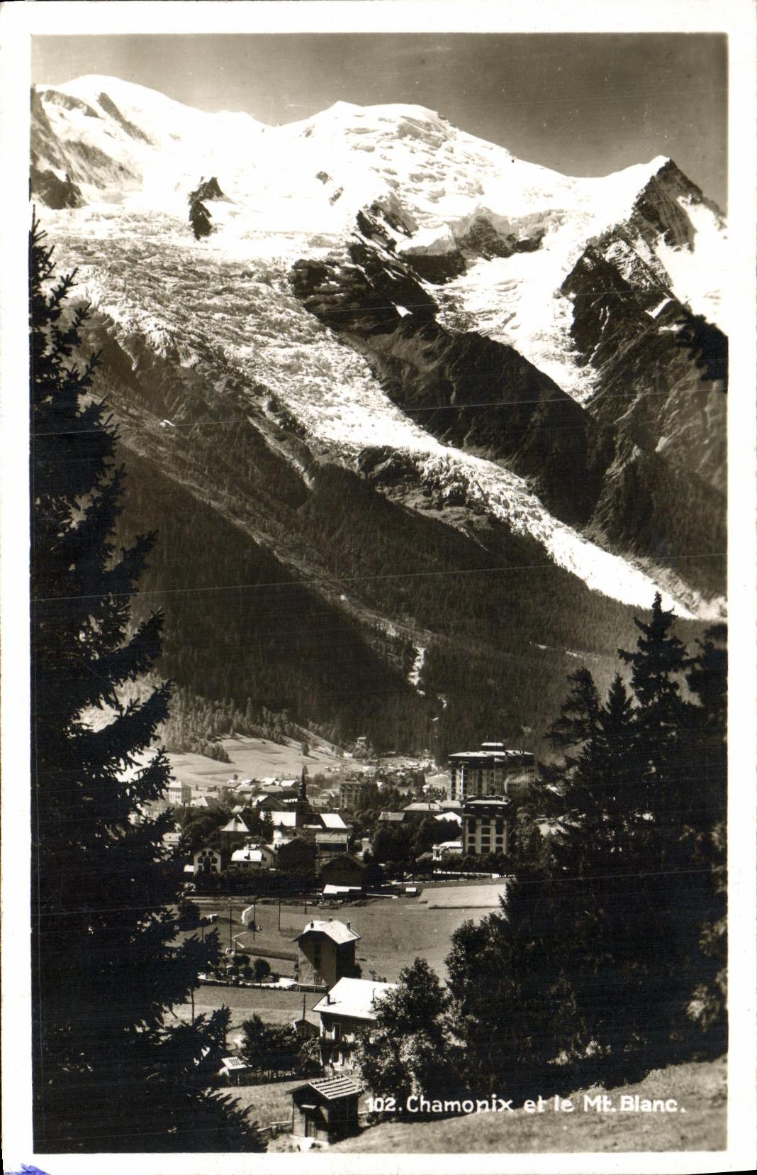 CPA Chamonix et le Mt Blanc