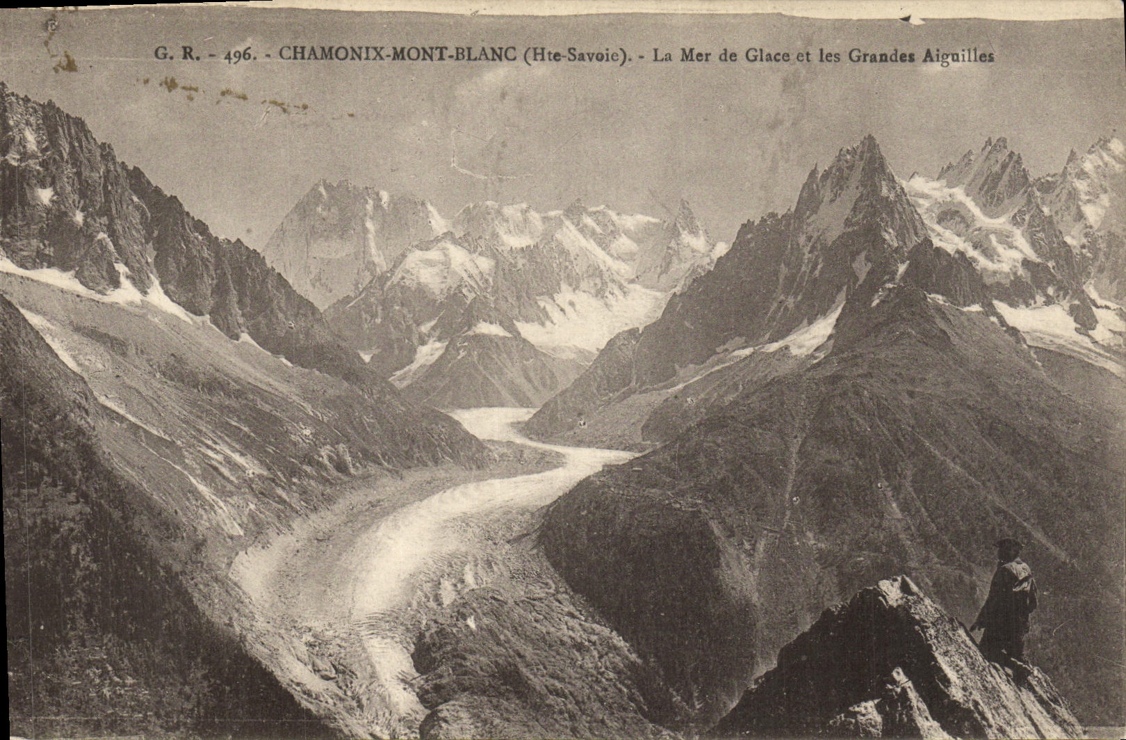 VINTAGE POSTCARD Chamonix Mont Blanc sea of galce and large needles