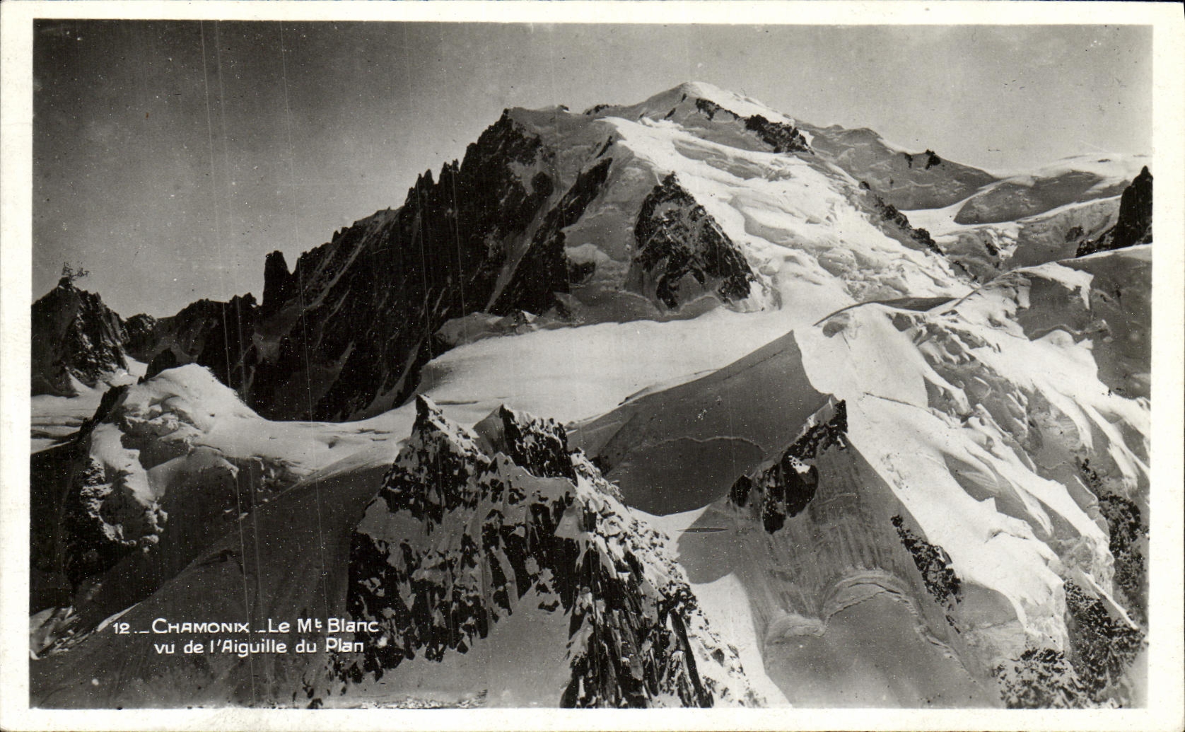 VINTAGE POSTCARD Chamonix the White MT sight of L Switches Plan