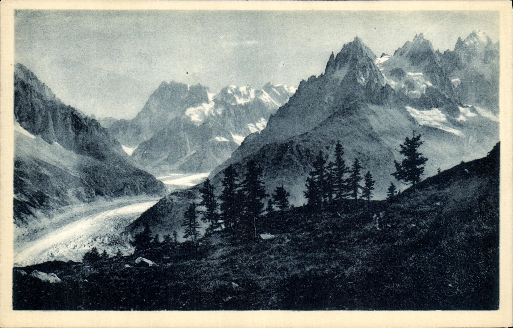 CPA Chamonix Mer de Glace Vue de la Flegere