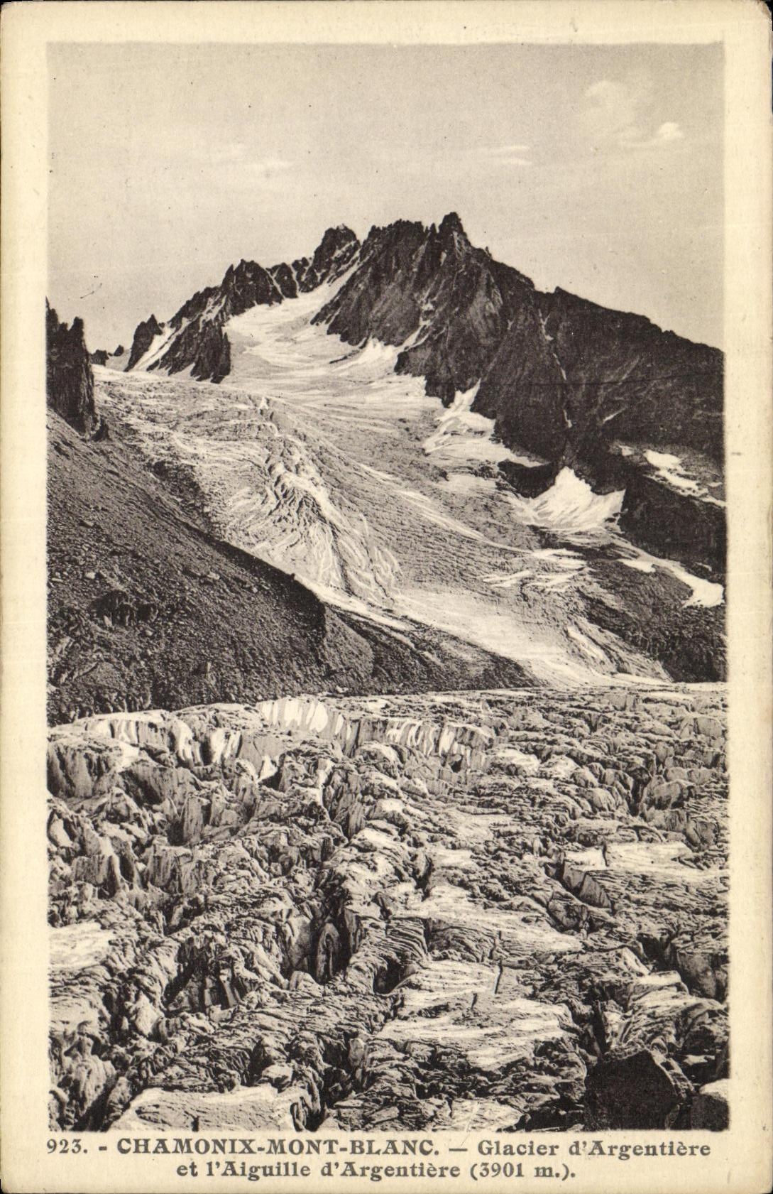 VINTAGE POSTCARD Chamonix Mont Blanc Glacier D Argentiere and L Switch D Argentiere