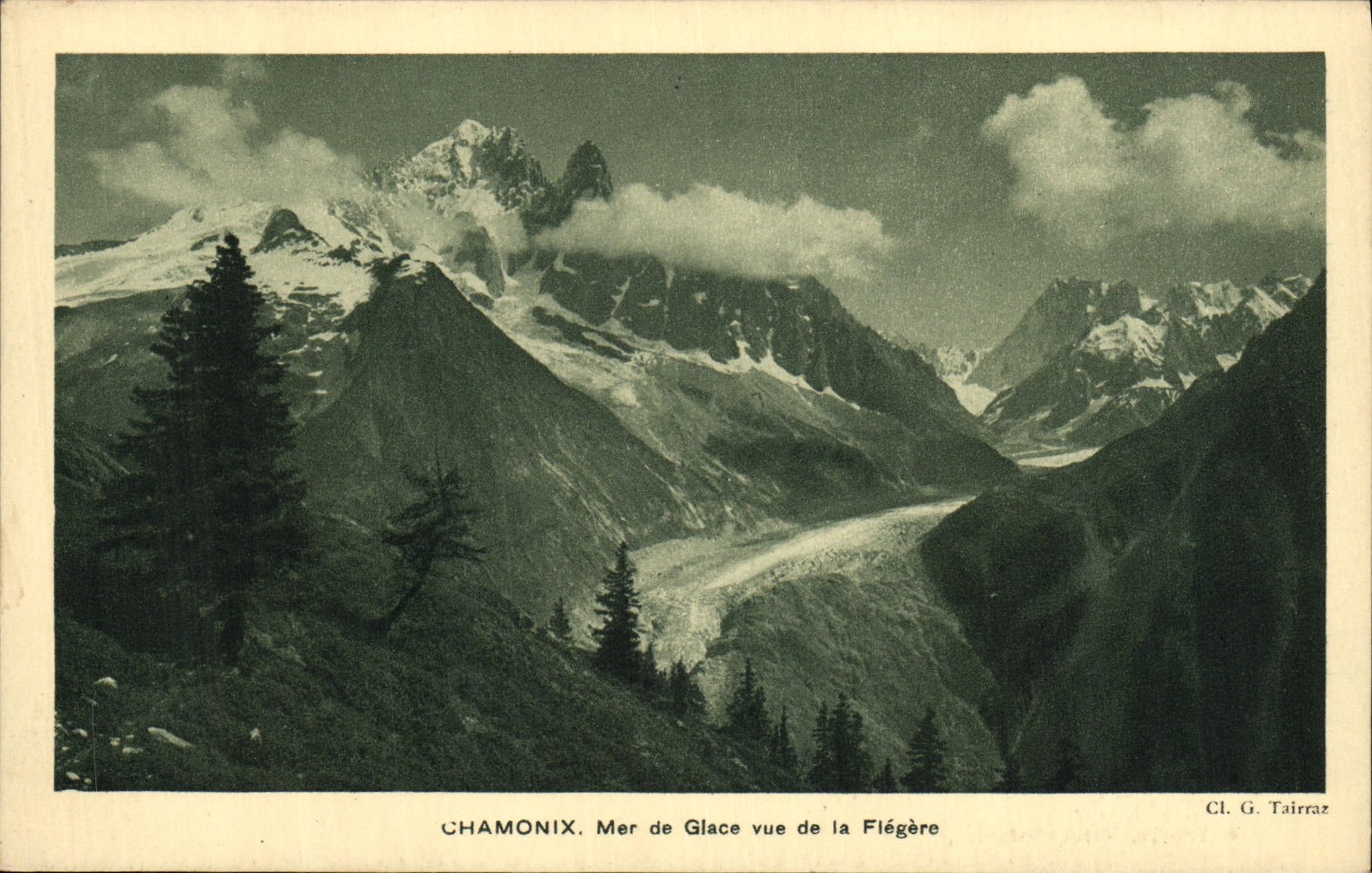 CPA Chamonix Mer de Glace vue de la Flegere