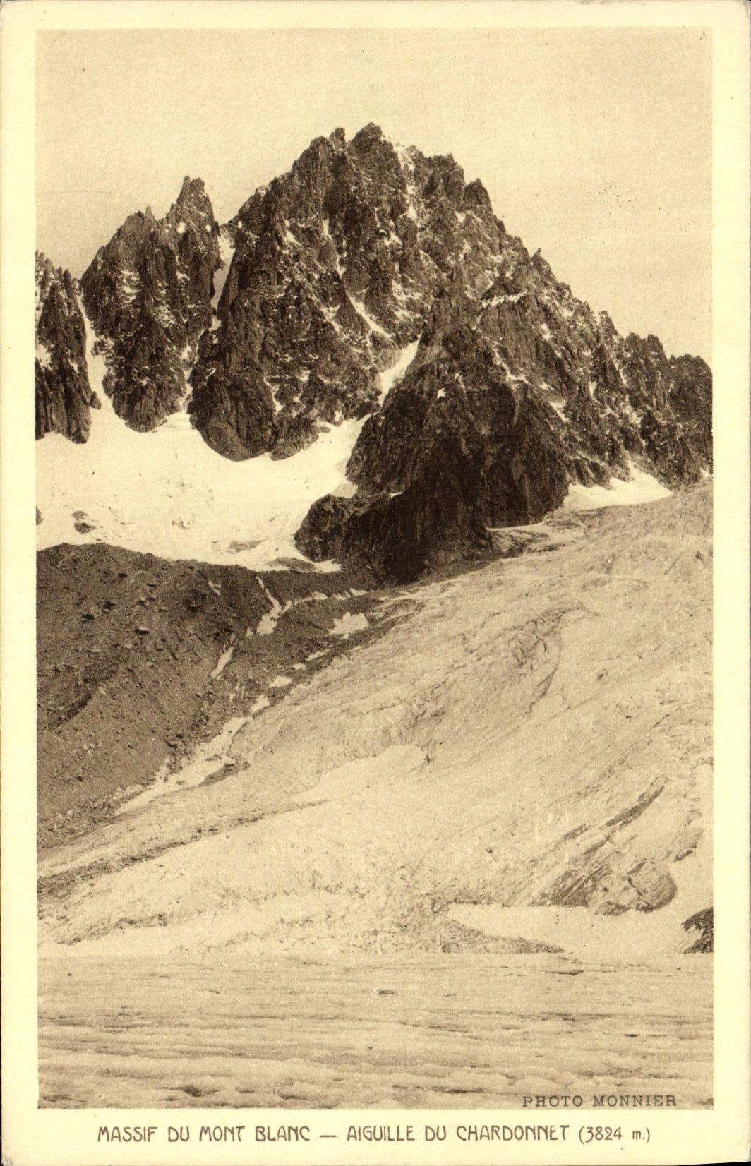 VINTAGE POSTCARD Massif of Mont Blanc Switches Hanging post