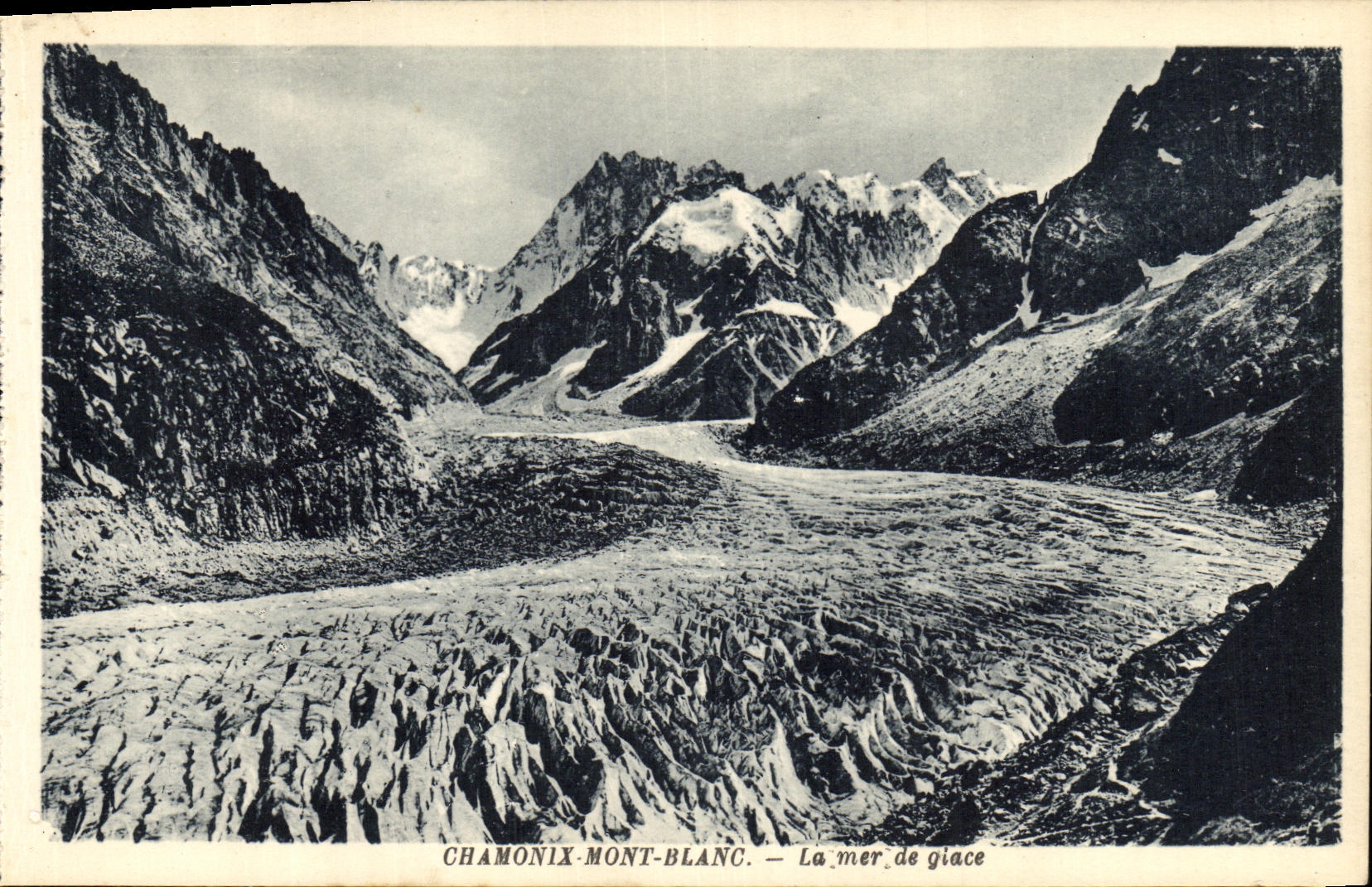 VINTAGE POSTCARD Chamonix Mont Blanc Sea of Giace