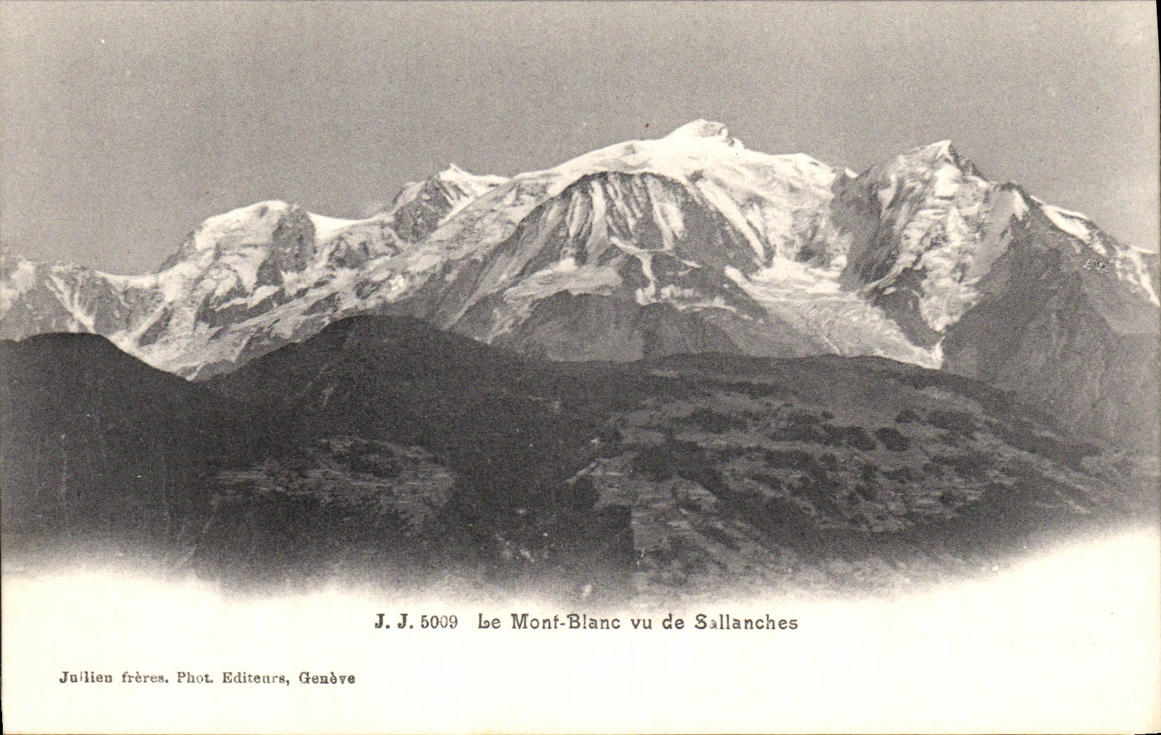 VINTAGE POSTCARD Chamonix the Mont Blanc Seen of Sallanches