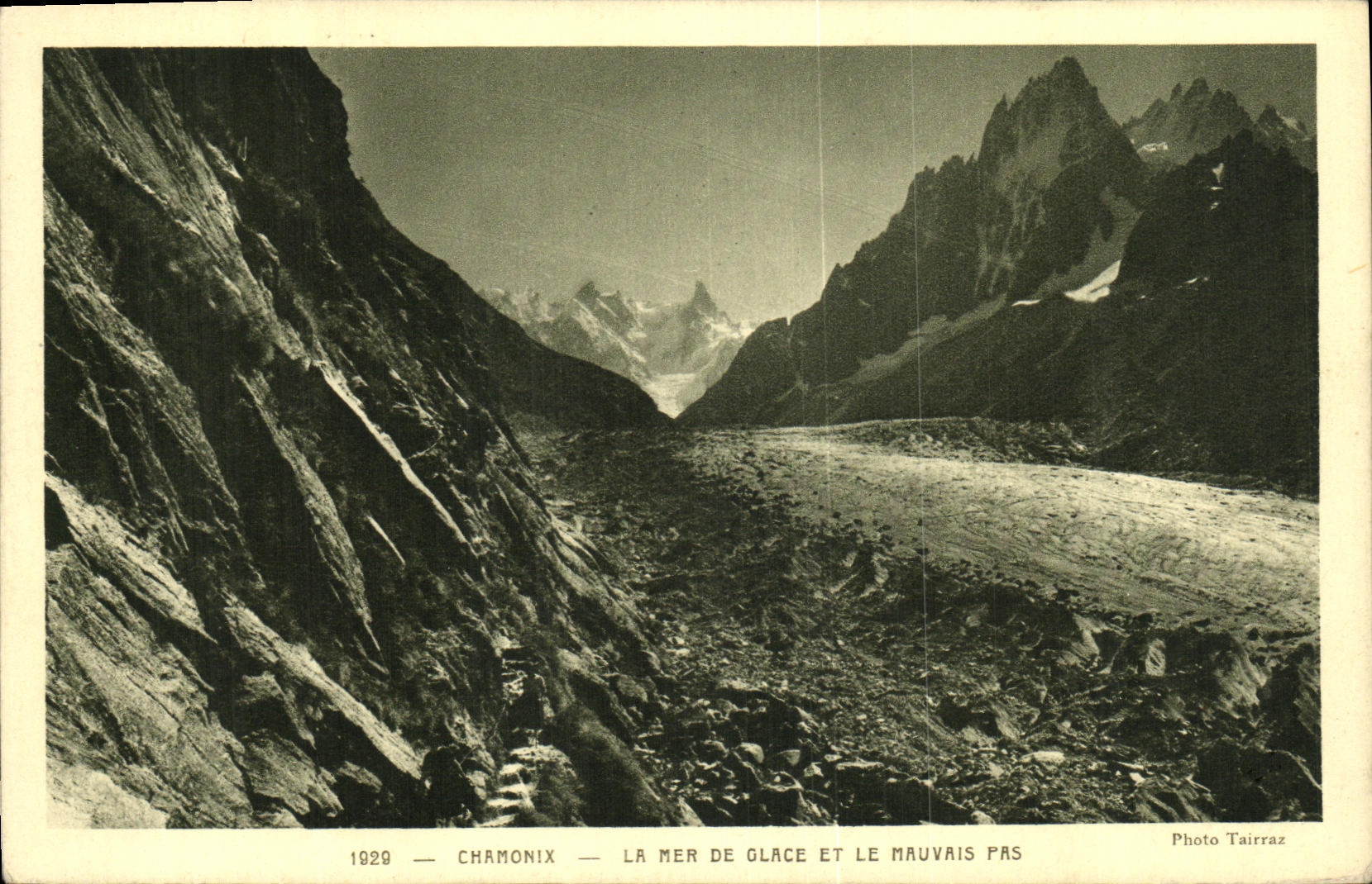 CPA Chamonix La Mer De Glace Et Le Mauvais Pas