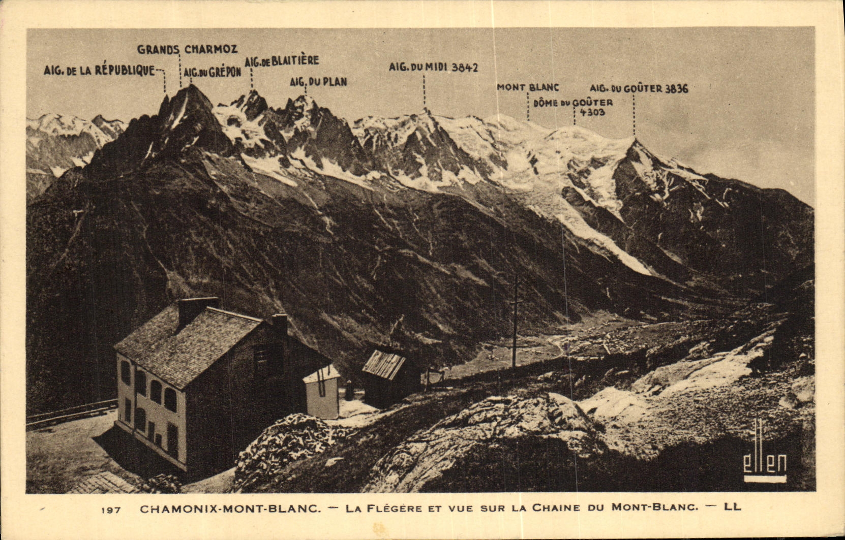 CPA Chamonix Mont Blanc La Flegere Et Vue Sur la Chaine Du Mont Blanc