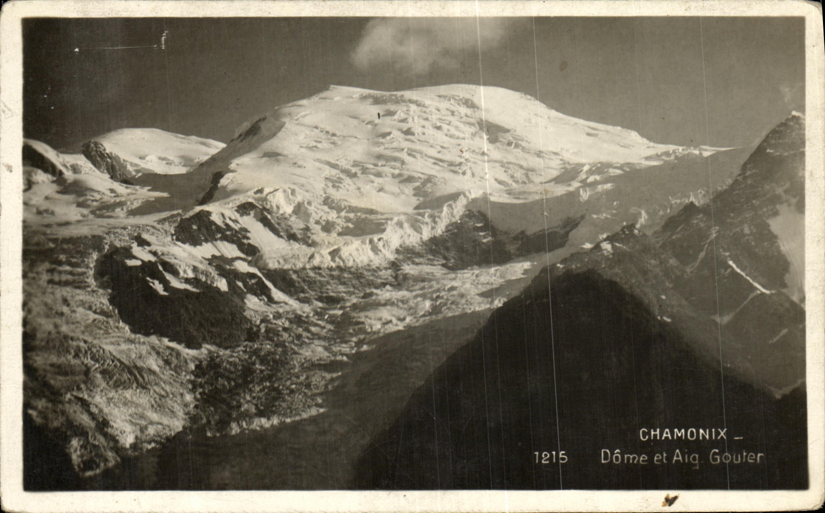 VINTAGE POSTCARD Chamonix Dome and Aiq Gouler