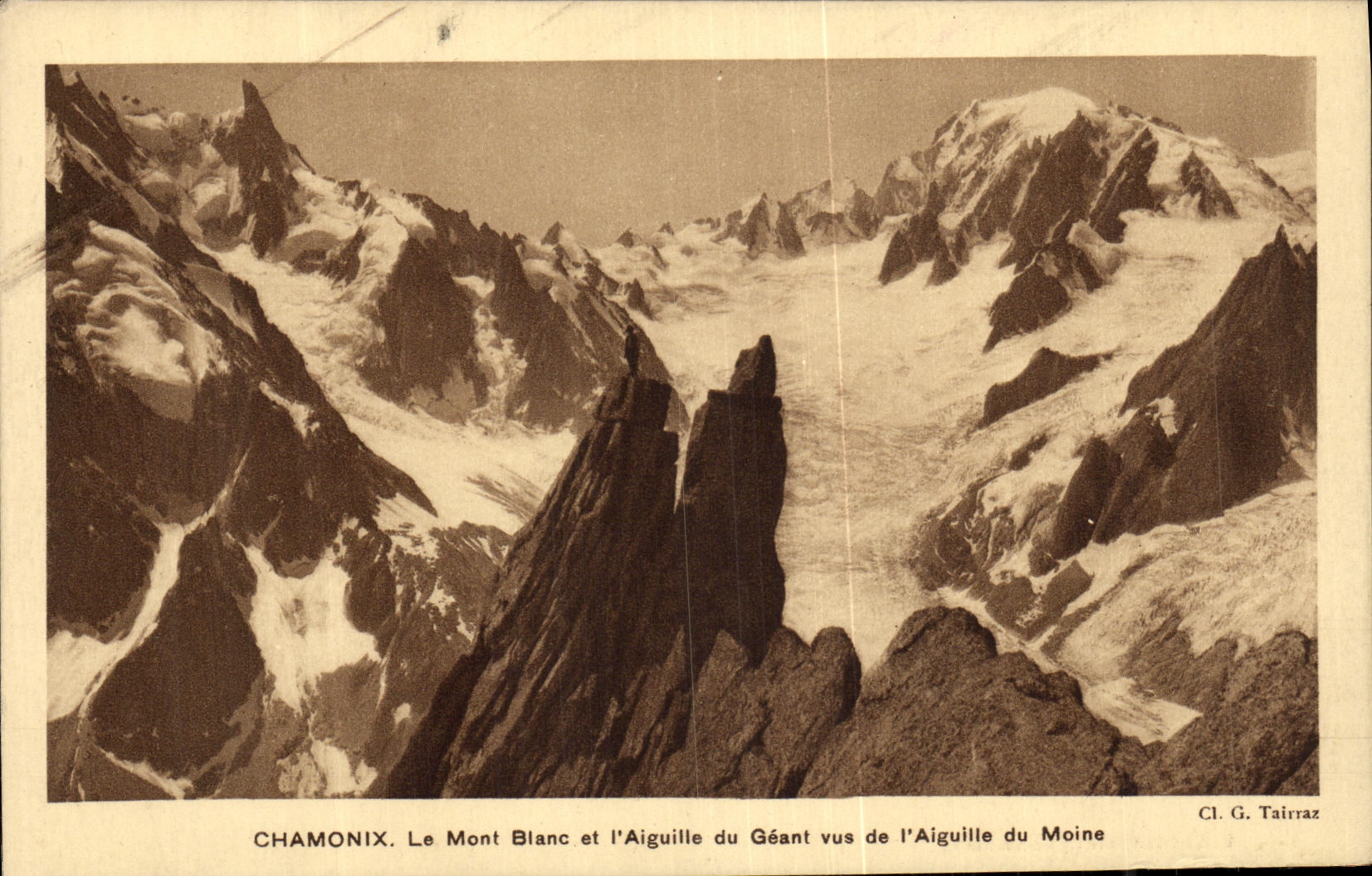 VINTAGE POSTCARD Chamonix Mont Blanc and L Switch of the Giant