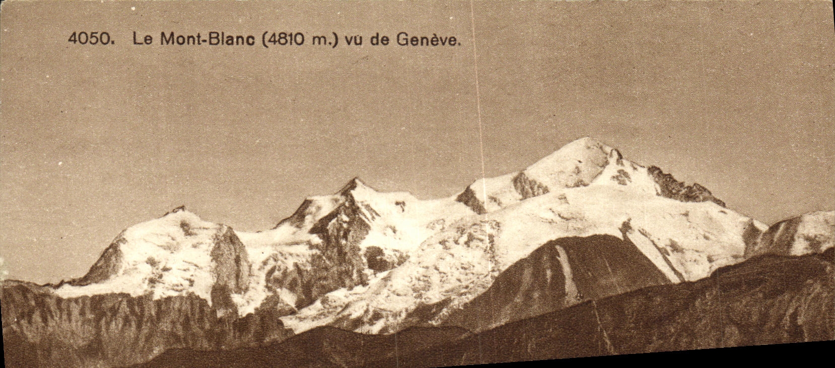VINTAGE POSTCARD Chamonix the Mont Blanc Seen Of Geneva
