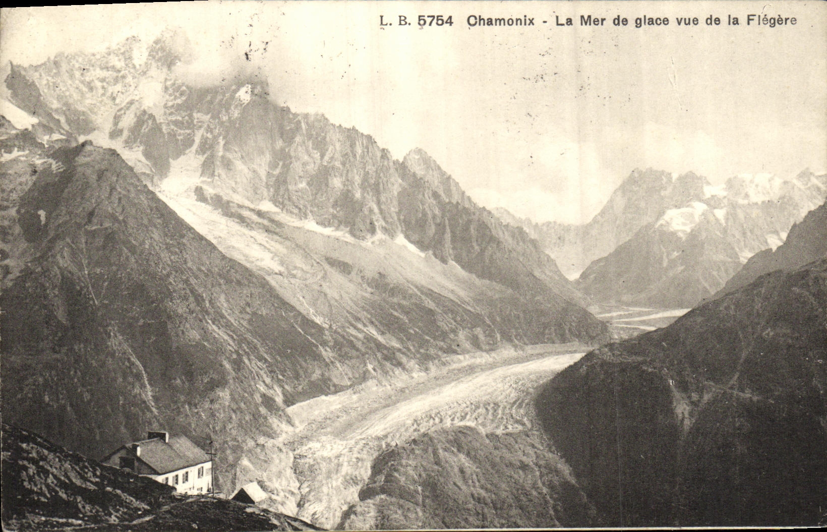 CPA Chamonix La Mer de glace vue de la Flegere