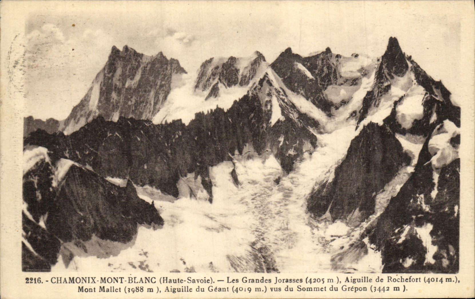 CPA Chamonix Mont Blanc Les Grandes Jorasses Aiguille de Rochefort
