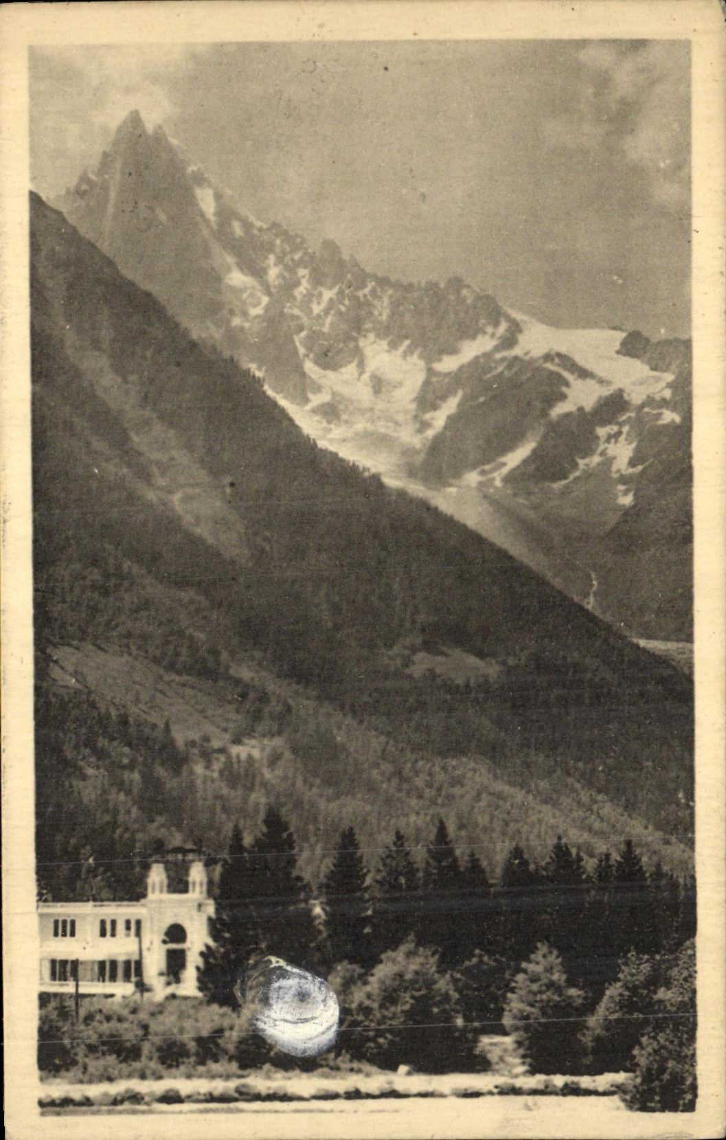 VINTAGE POSTCARD Chamonix Mont Blanc the Casino and L Switches Thickly