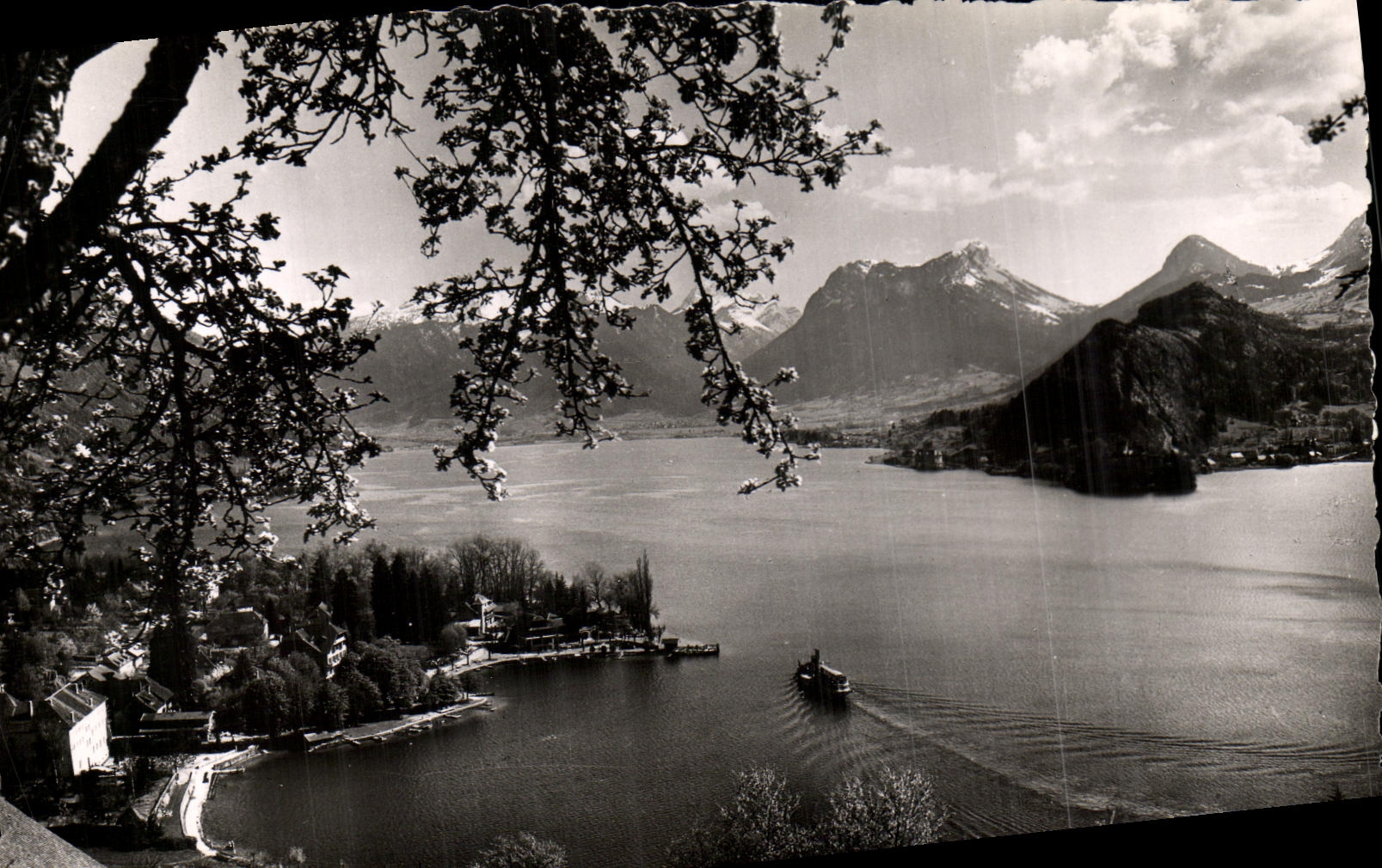 VINTAGE POSTCARD Lake Annecy Talloires and the Small Lake