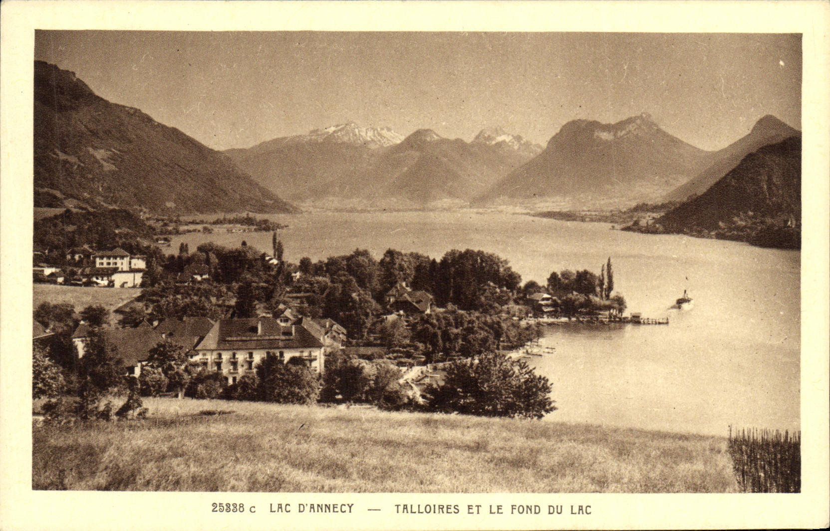 VINTAGE POSTCARD Lake Annecy Talloires And Fund Of the Lake