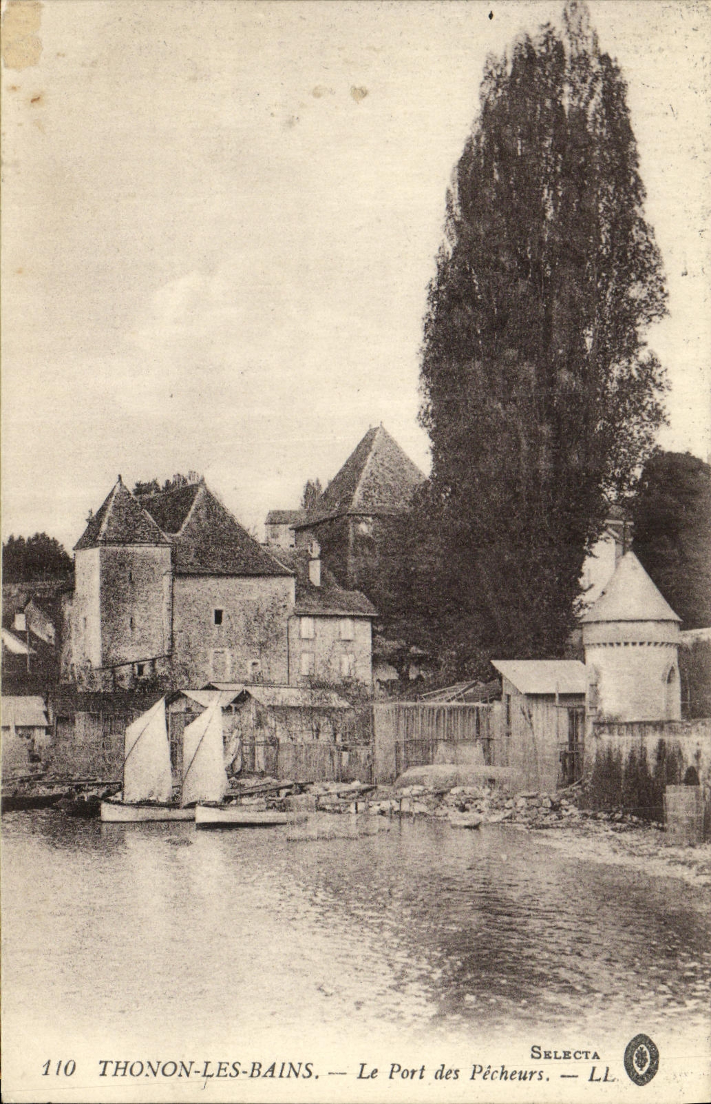VINTAGE POSTCARD Thonon Les Bains the Port of the Sinners