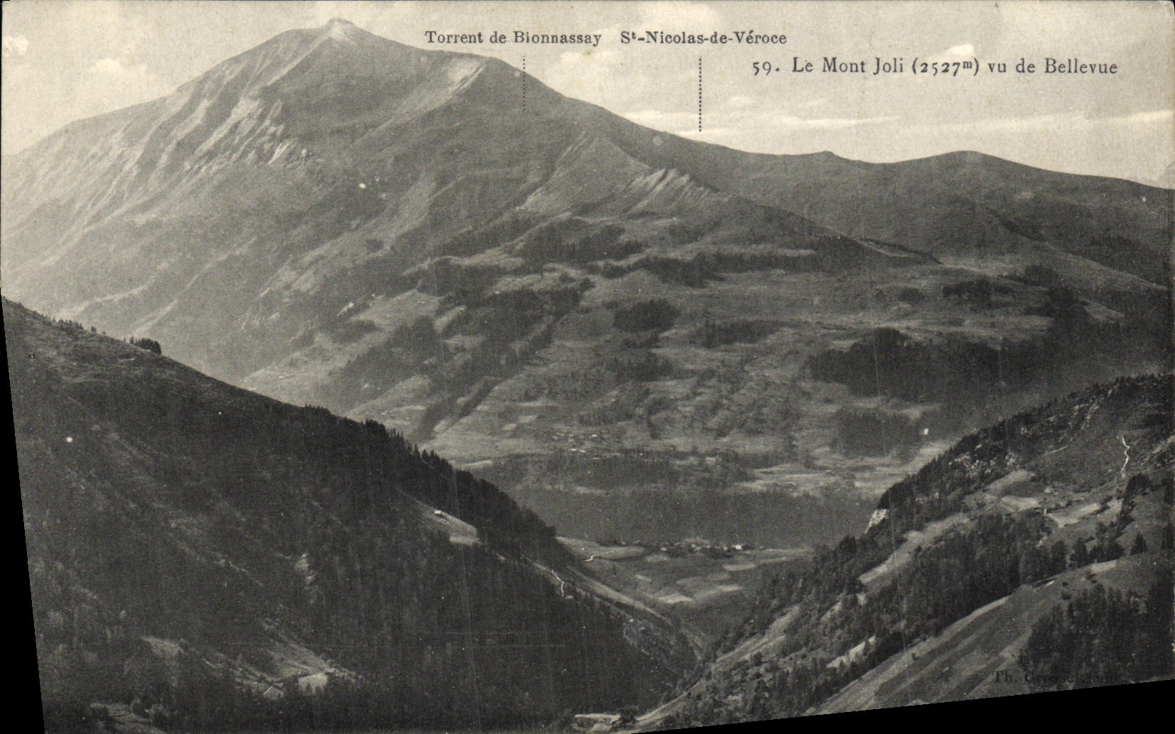 POSTAL de la VENDIMIA el montaje bonito visto del torrente de Bellevue de Bionnassay St Nicolas de Veroce