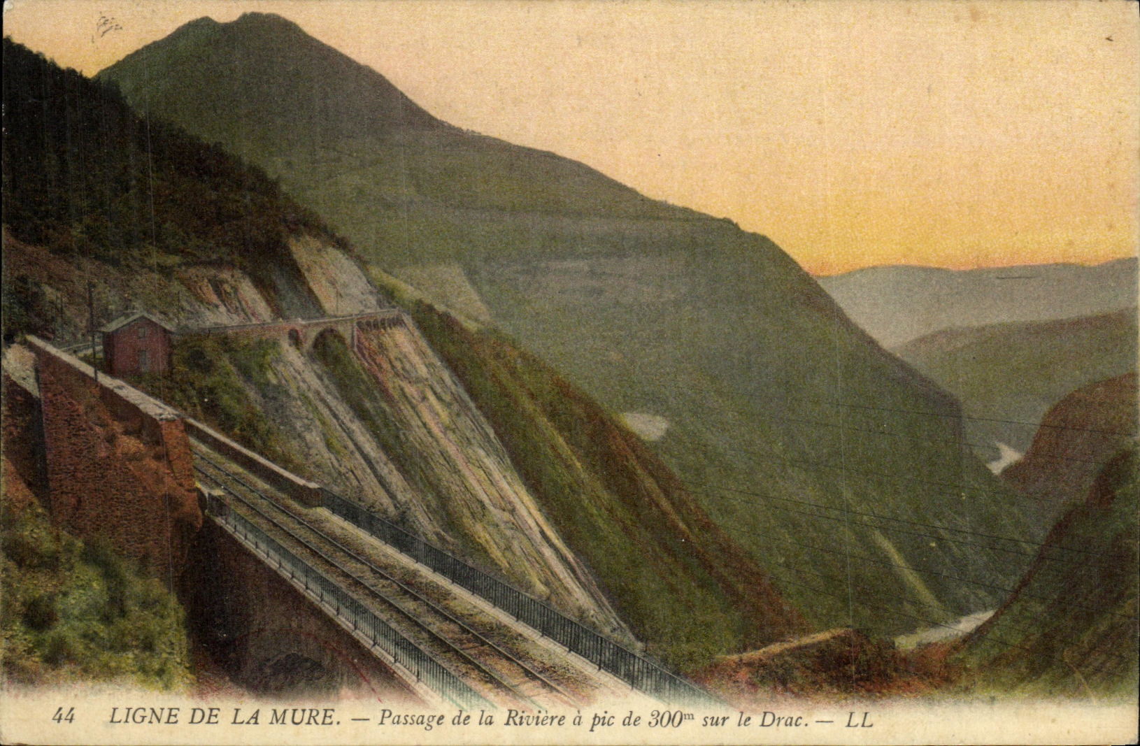 CPA Ligne De La Mure Passage de La Riviere pic de Sur le Drac
