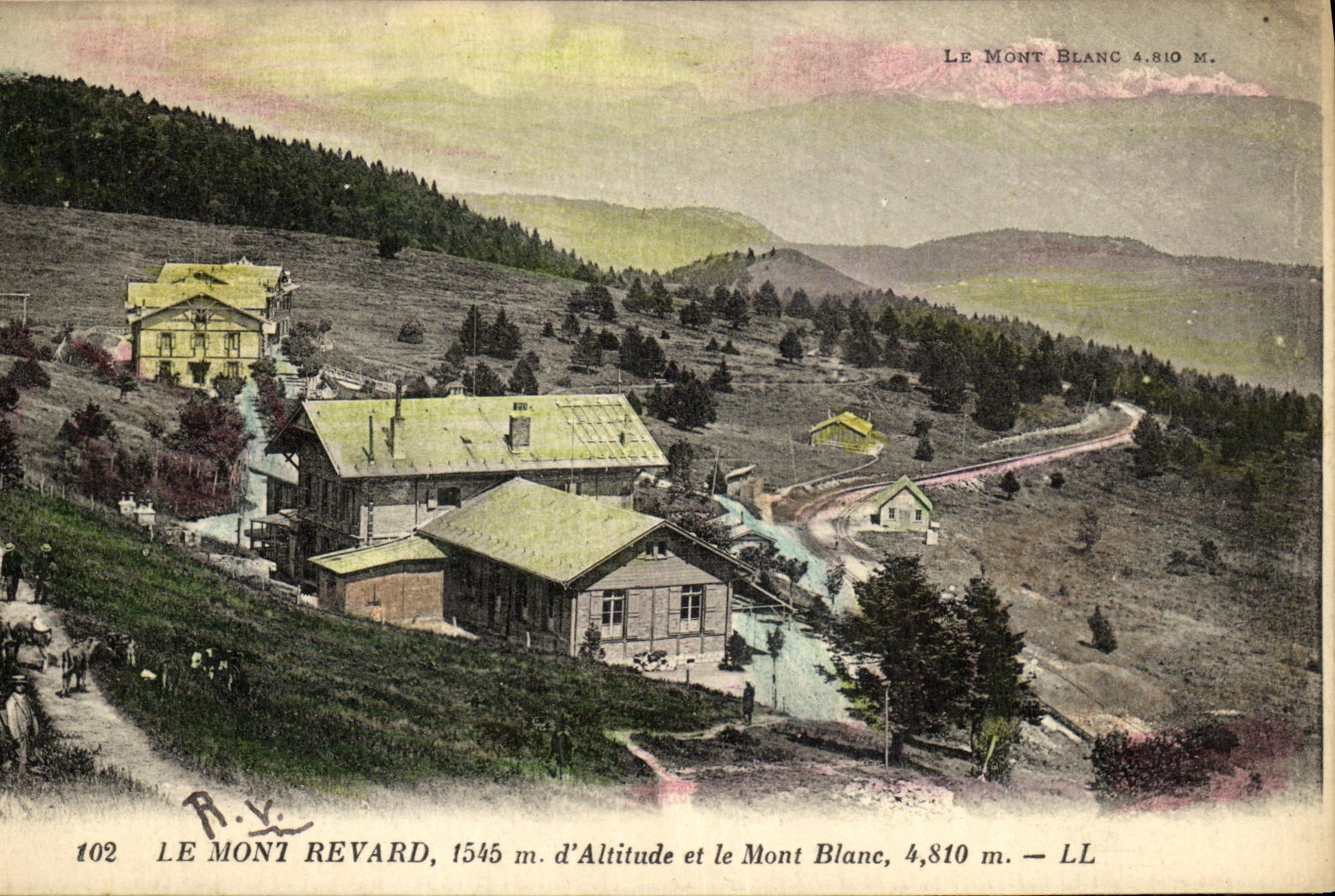 VINTAGE POSTCARD the Mount Revard D Altitude and Mont Blanc