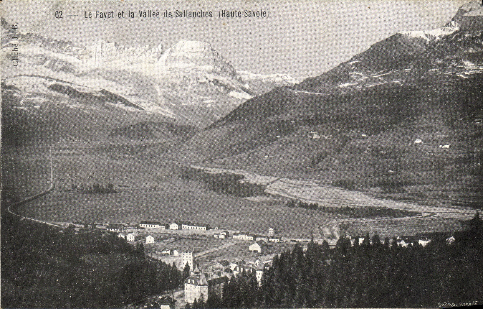 VINTAGE POSTCARD Sallanches Fayet and the Valley