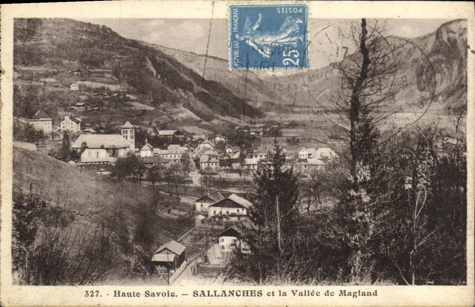 VINTAGE POSTCARD Sallanches and the Valley of Magland