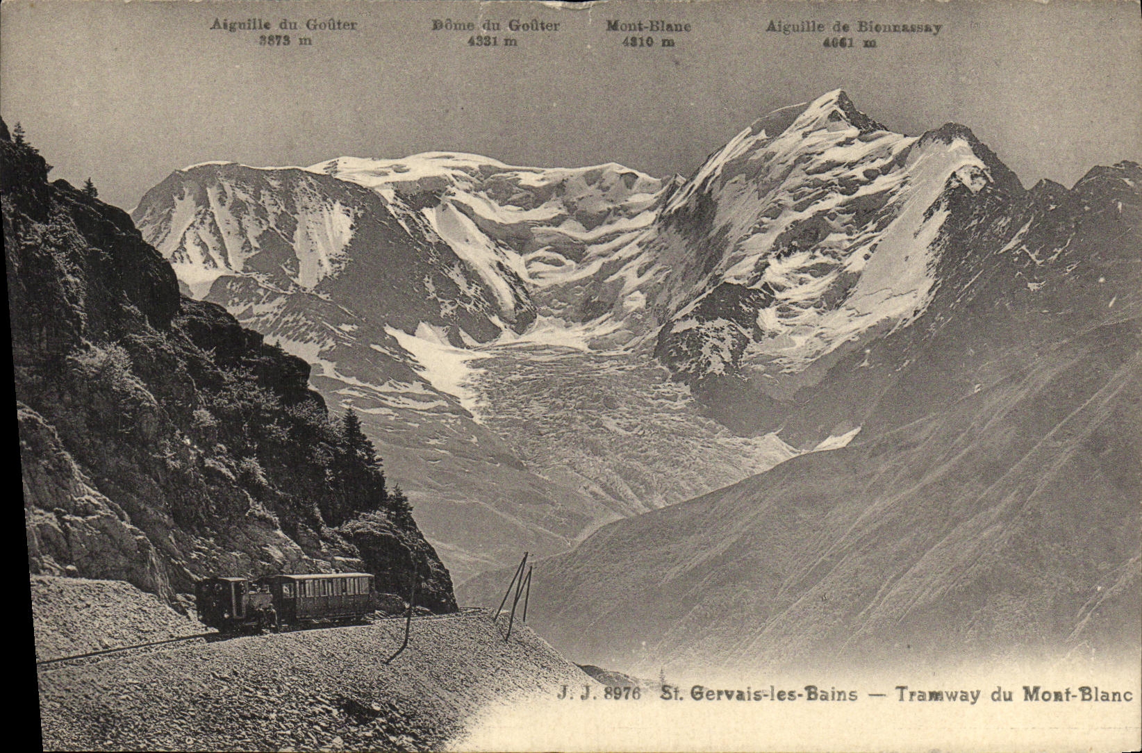 VINTAGE POSTCARD St Gervais les Bains Tram of Mont Blanc