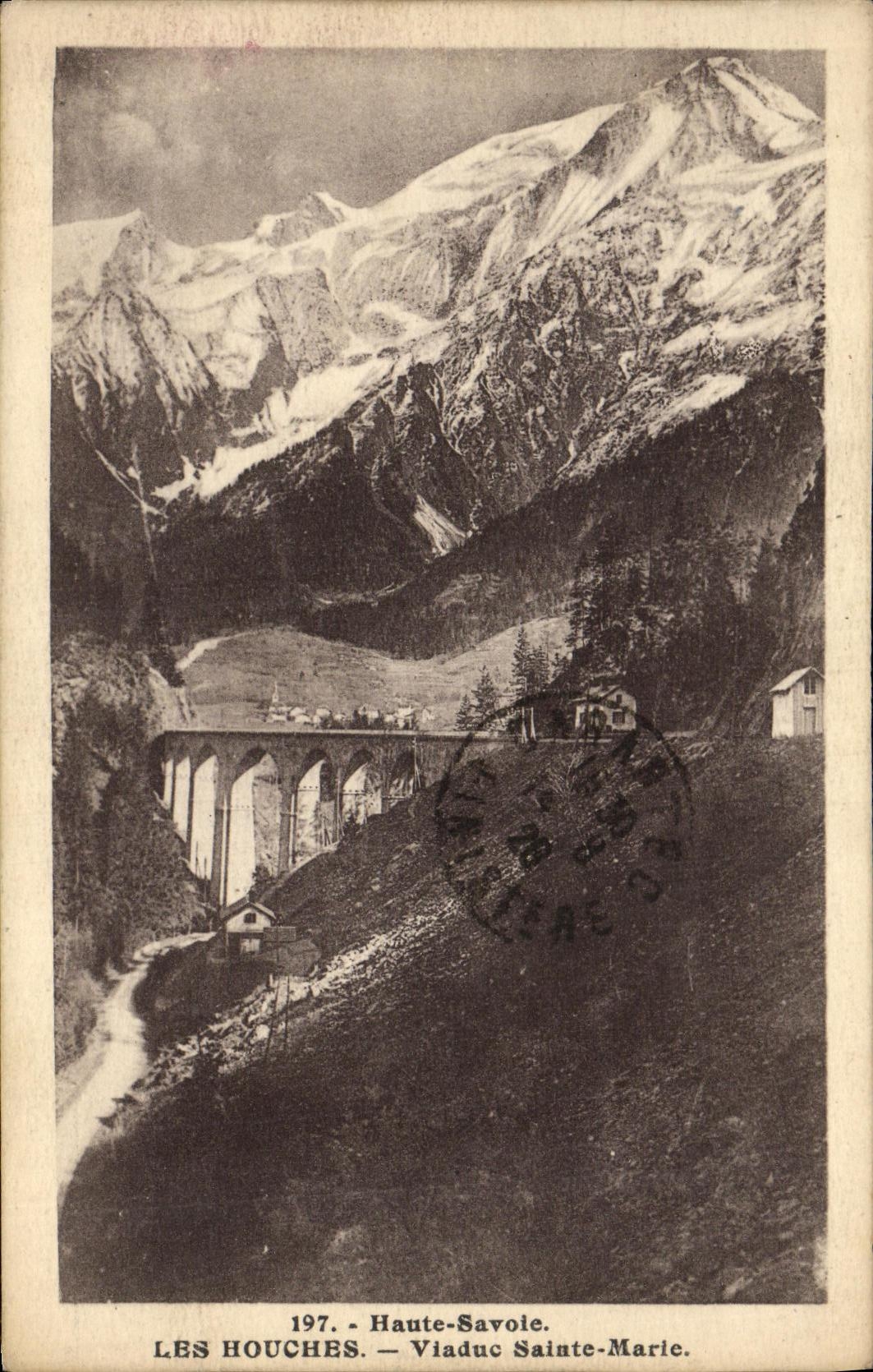CPA Les Houches Viaduc Sainte Marie