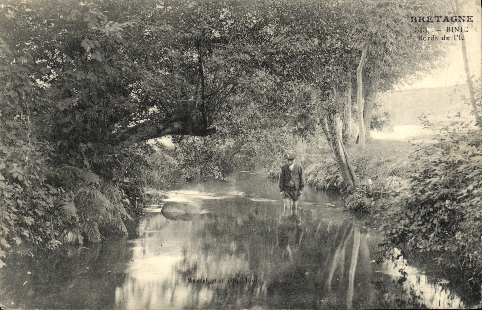 VINTAGE POSTCARD Brittany Binic Edges of L IE