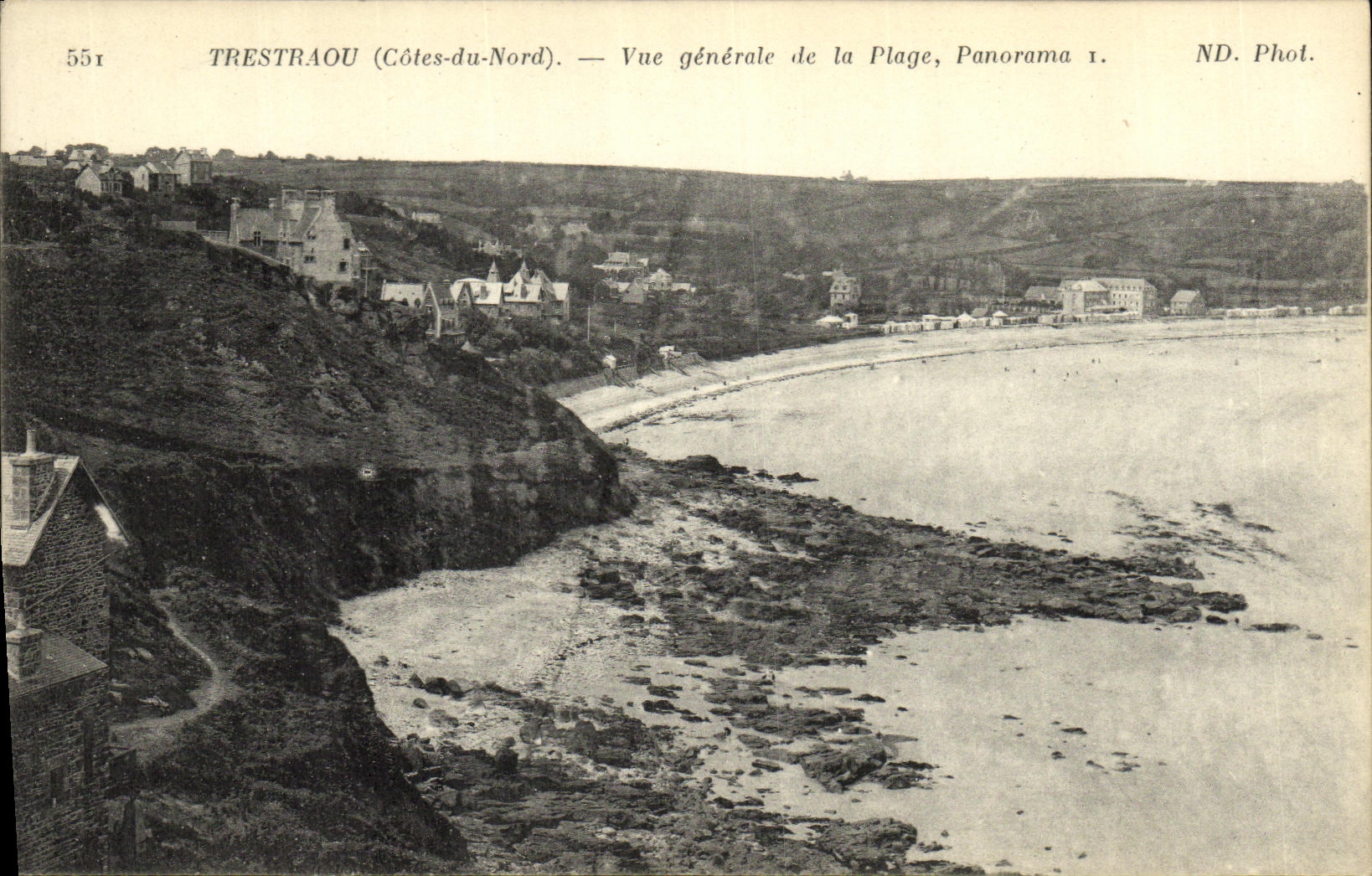 CPA Trestraou Vue Generale de la Plage Panorama
