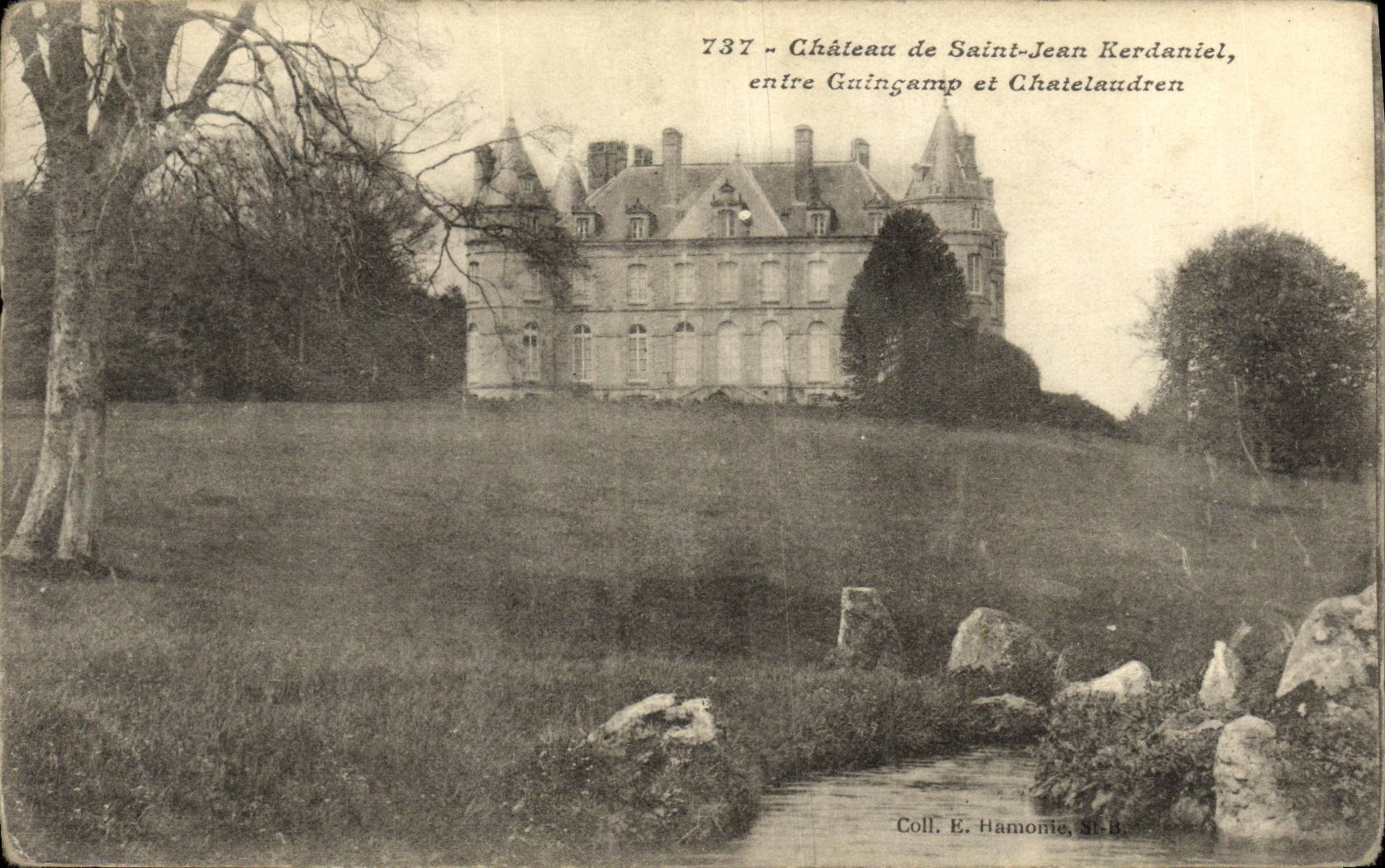 CPA Chateau de Saint Jean Kerdaniel entree Gaingamp et Chatelandren