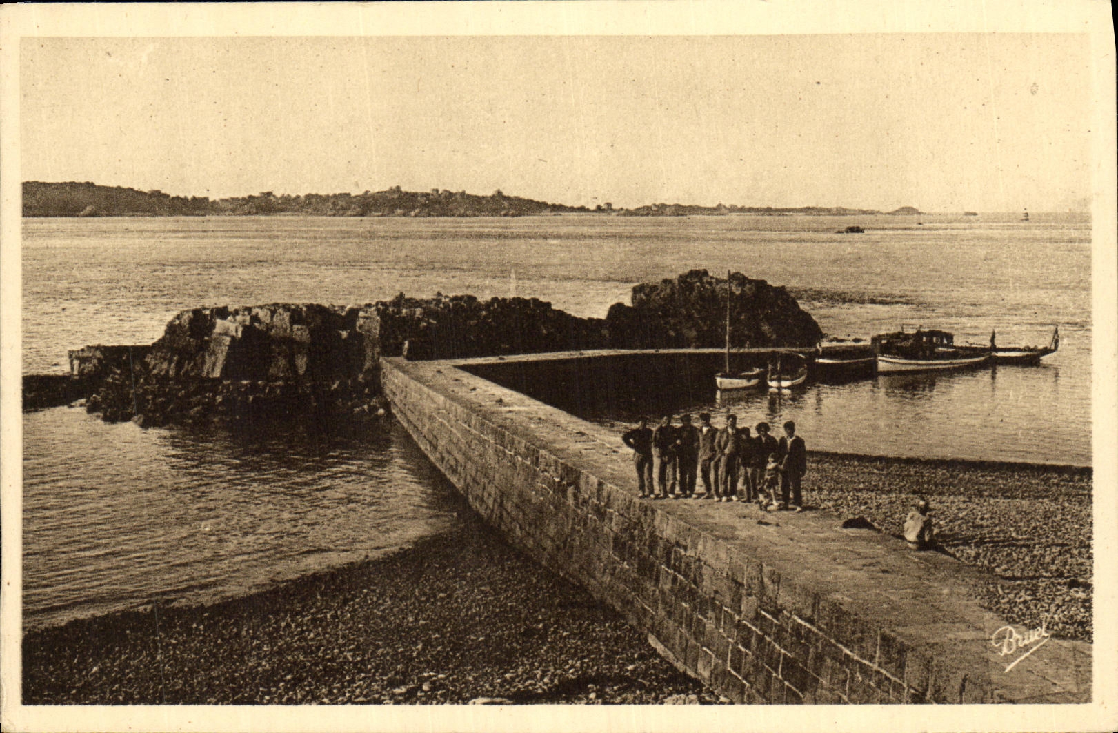 CPA L Arcouest Cale de l Embarcadere Pour l Ile de Brehat