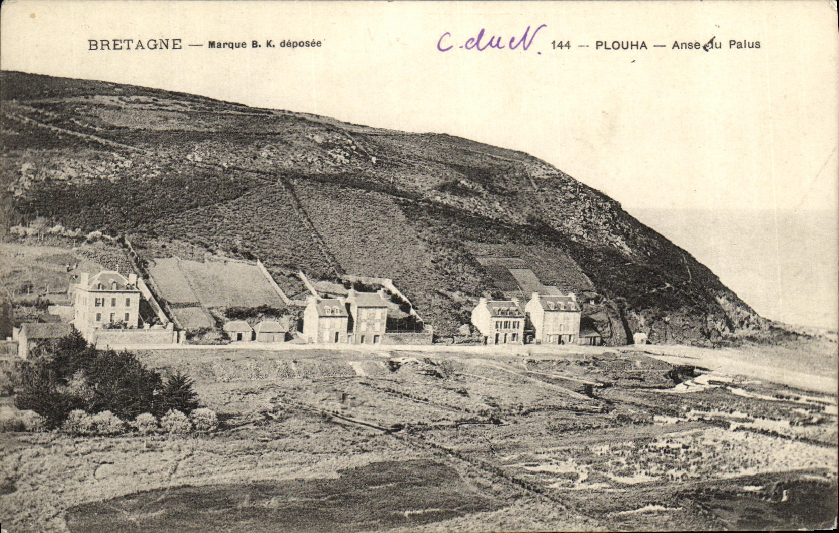 VINTAGE POSTCARD Brittany Plouha Handle of Pauls