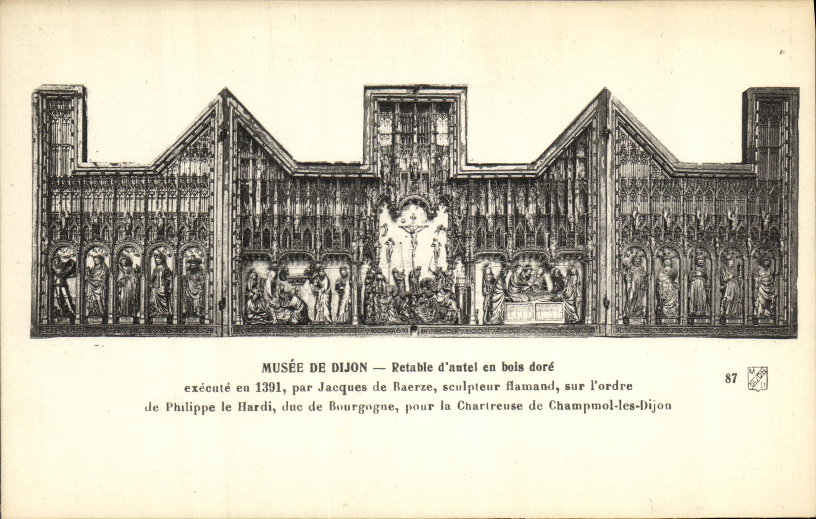 CPA Musee De Dijon Retable d autel en bois dore