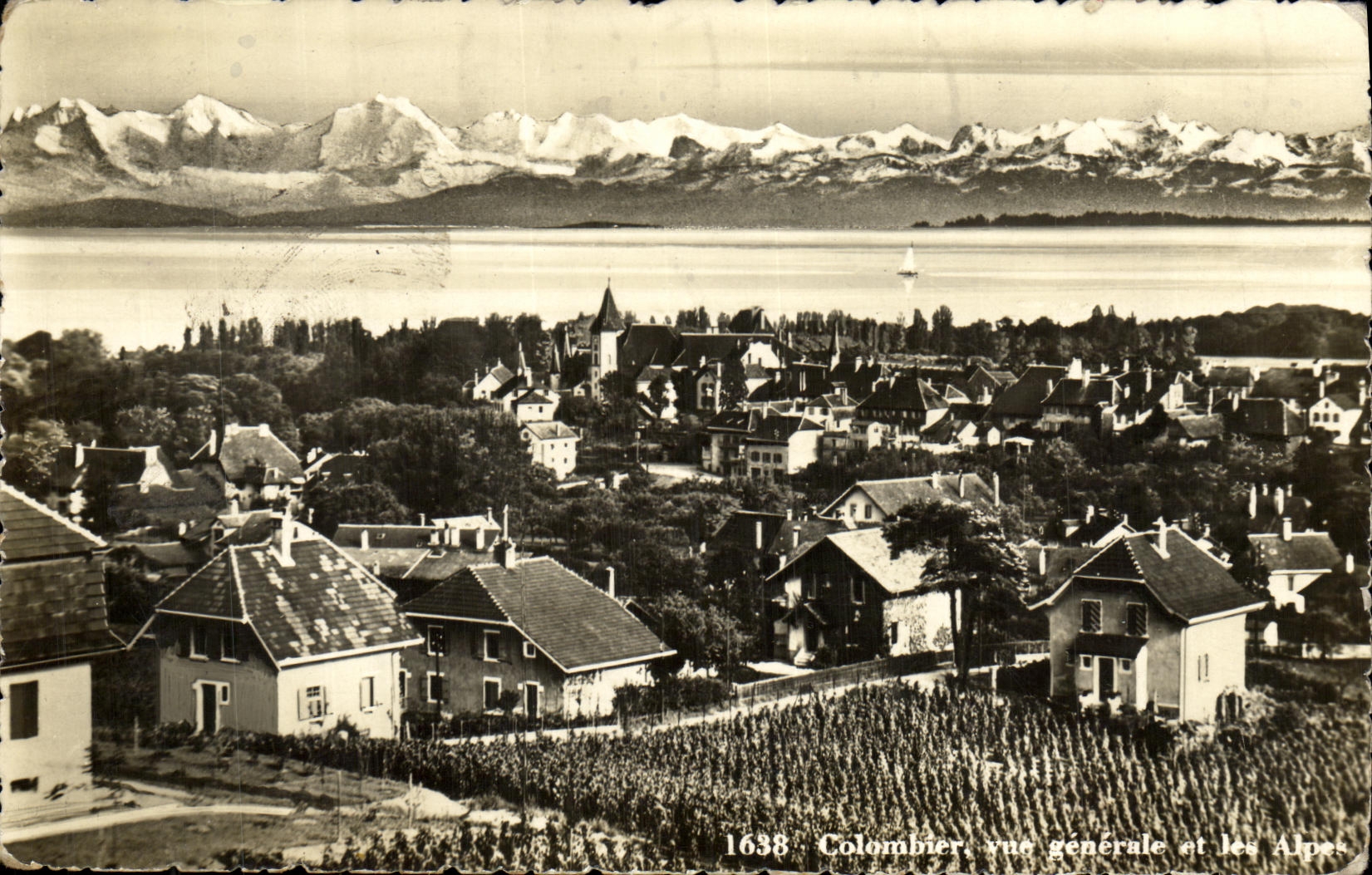 CPA Colombier Vue Generale et Jes AlpesM