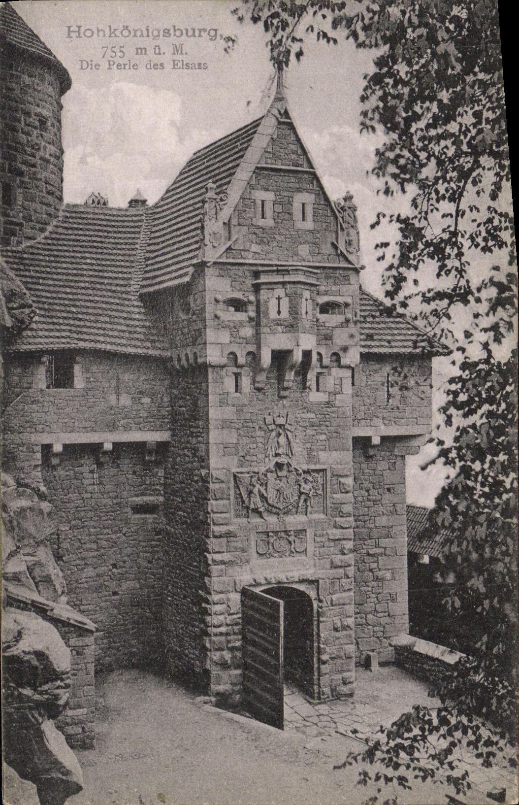 VINTAGE POSTCARD Honkonigsburg Die Speaks about Elsass