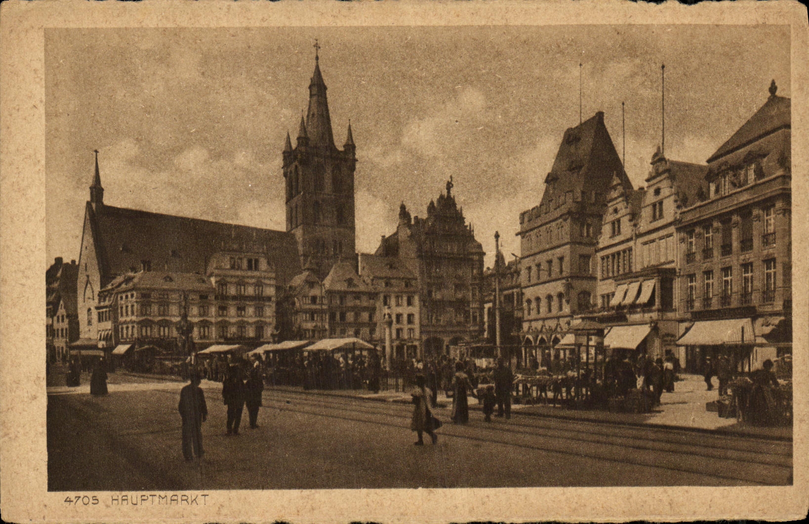 Trier Hauptmarkt de Mosela de la POSTAL de la VENDIMIA
