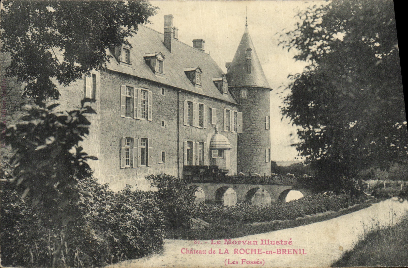La POSTAL Morven de la VENDIMIA ilustra el castillo de la roca en Brenil