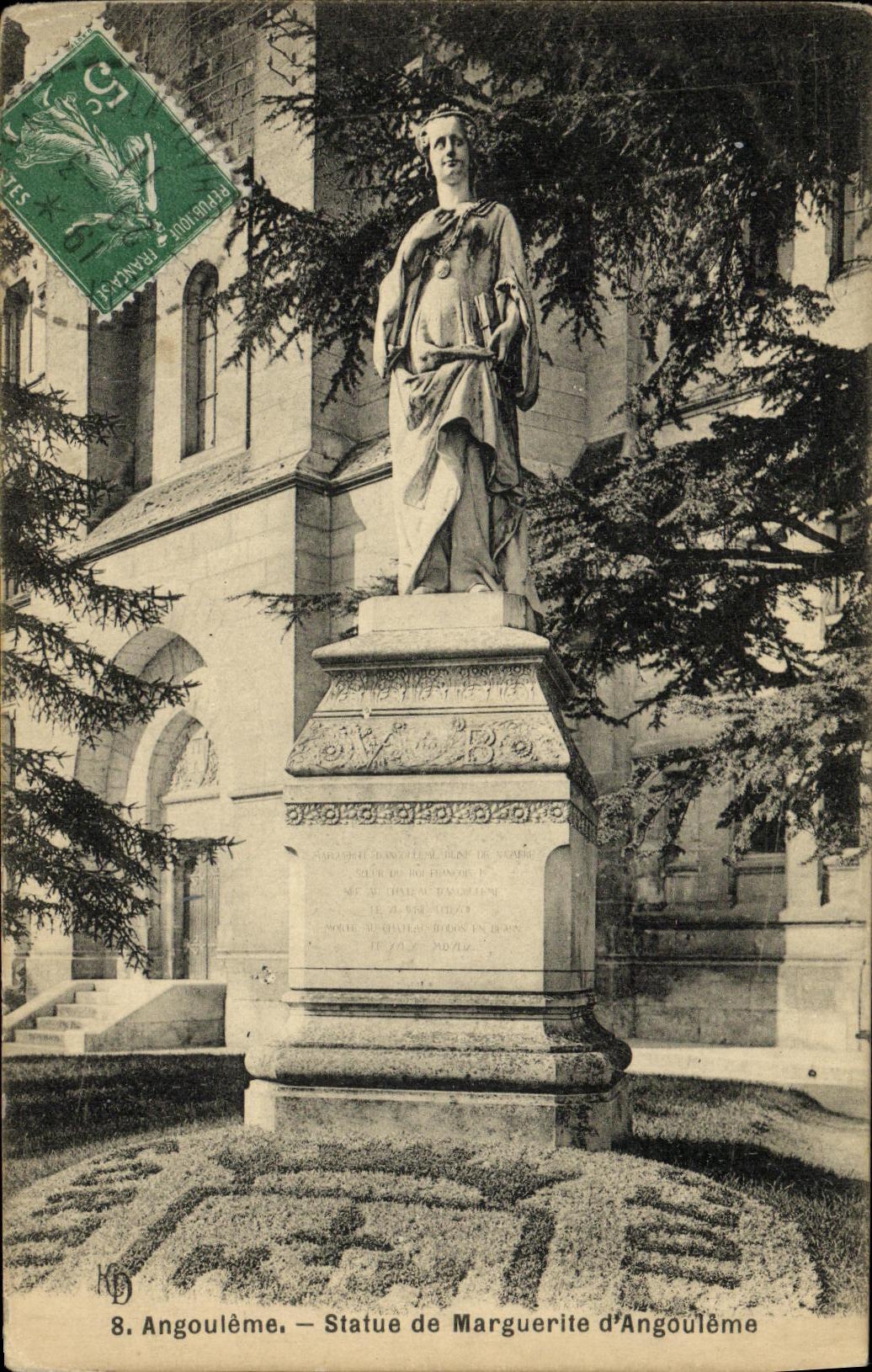 VINTAGE POSTCARD Angouleme Rules of Marguerite D Angouleme