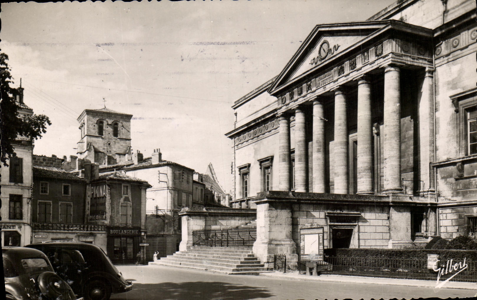 MODERN CARD Angouleme Places of Muirer Palais of Justlce and Clocher of L Eglise St Andre