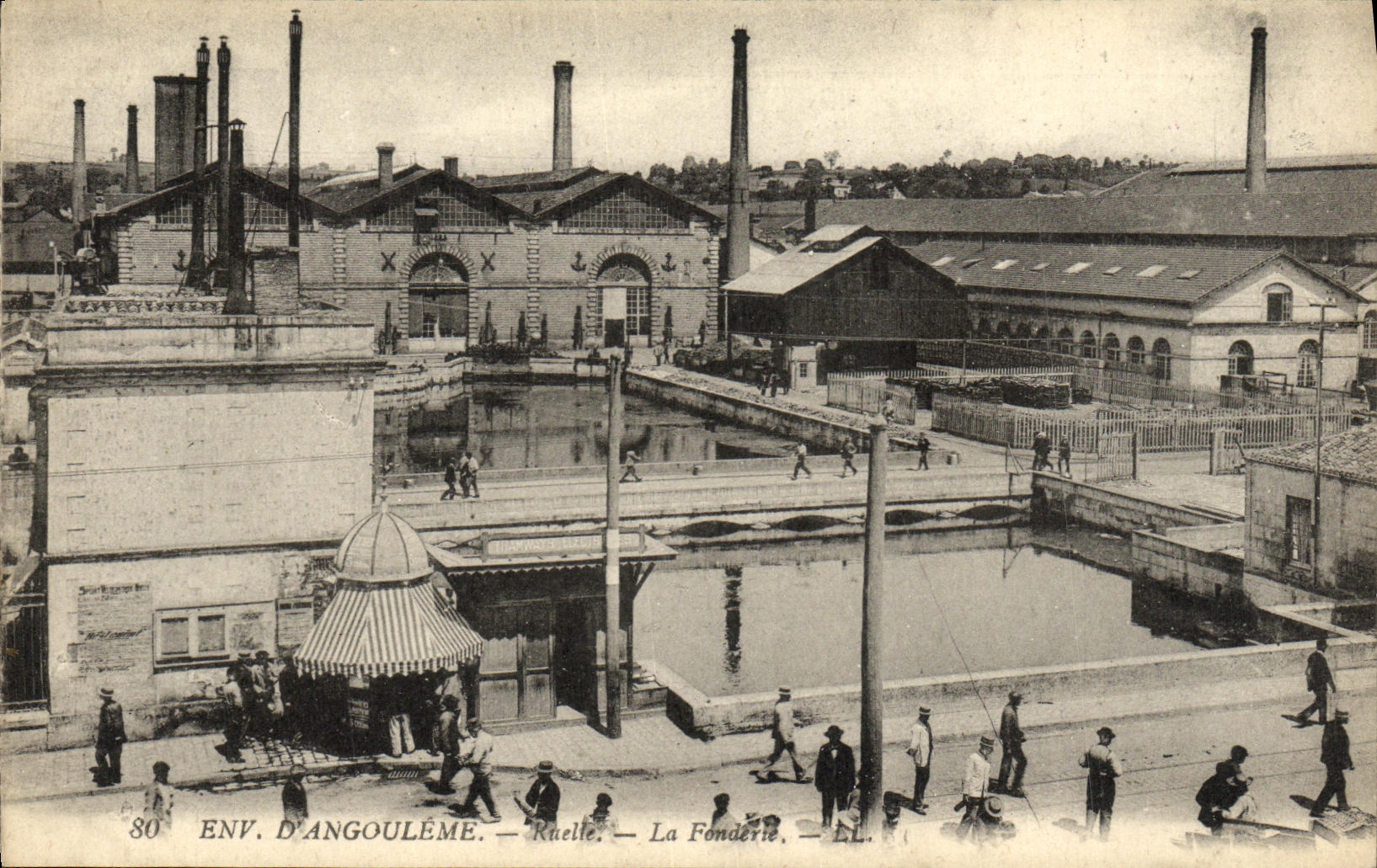 VINTAGE POSTCARD Angouleme Lane the Foundry