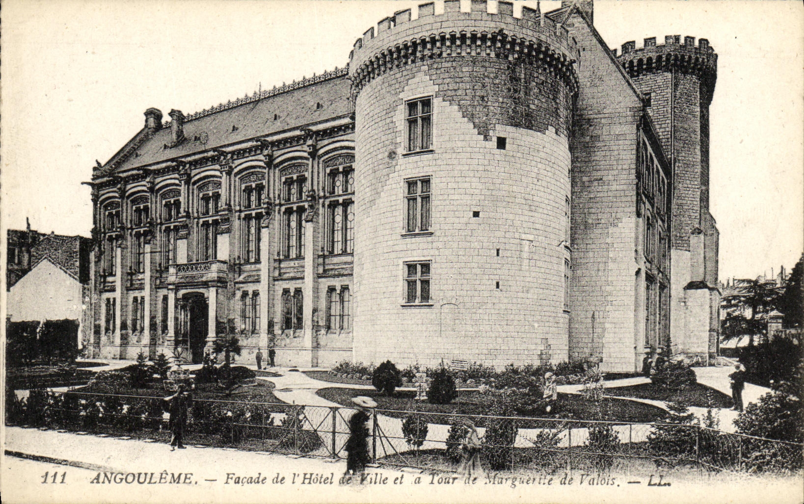 VINTAGE POSTCARD Angouleme Frontage of City and has Tour of Marguerite de Valois